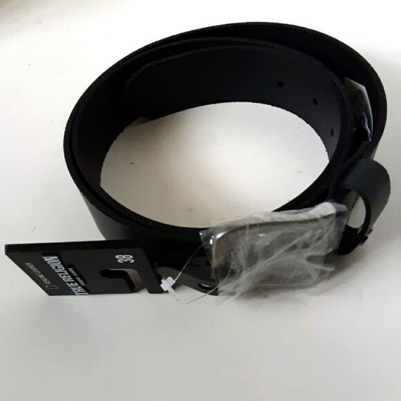 True Religion Mens Black Leather Belt Size 38 - Picture 11 of 11